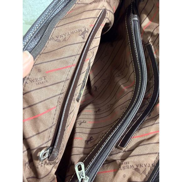 Montana West Concealed Carry Tote Blue Aztec Shoulder Bag Boho Western NWT - Picture 6 of 8